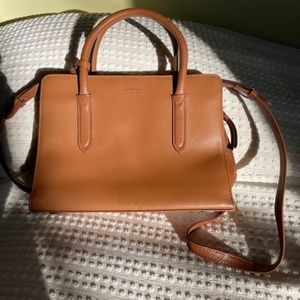 Radley London British Tan Leather Structured Handbag Handle & Strap w/ dust bag